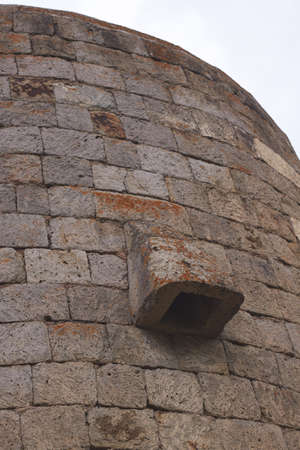 the embrasure of the shielding wall of Tatev monastery (IX century), Armenia, wall about XVIII centuryの写真素材