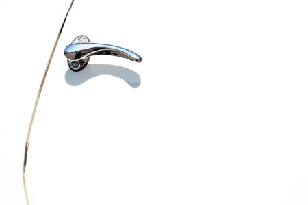 A closed white doorの写真素材