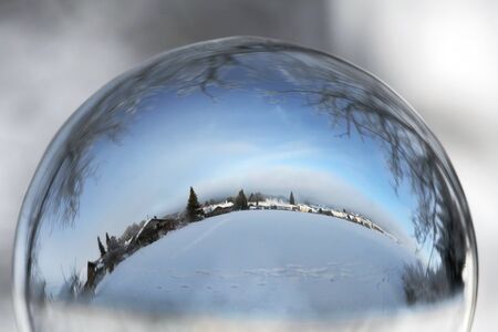 The world in a light bulbの写真素材