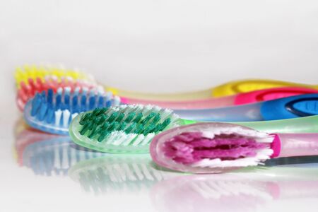 a coloured variety in toothbrushes for a good oral hygiene