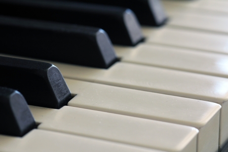 Close-up of piano keysの写真素材