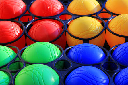colorful bowling ballsの写真素材