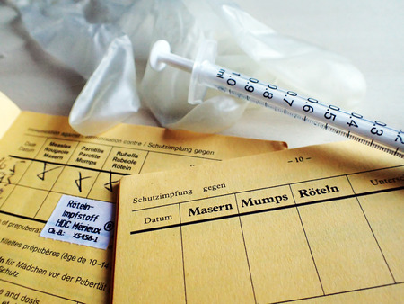 Maser vaccination is an important childhood vaccination. Vaccination against measles in childrenの写真素材