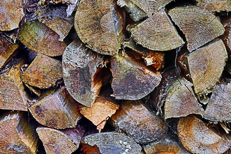 A big stack of firewood