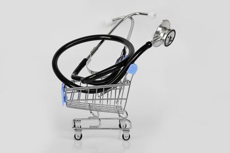 Healthy shopping is important. Is health for sale?の写真素材