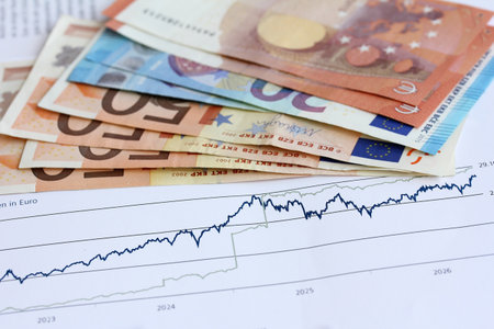 Profits and losses on the stock exchange and stock marketの写真素材