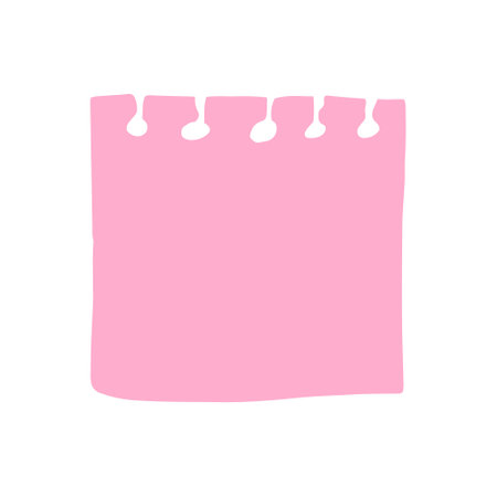 note sheet. notepad torn page. vector illustration hand drawn in doodle style. minimalism, cartoon. icon, templateのイラスト素材