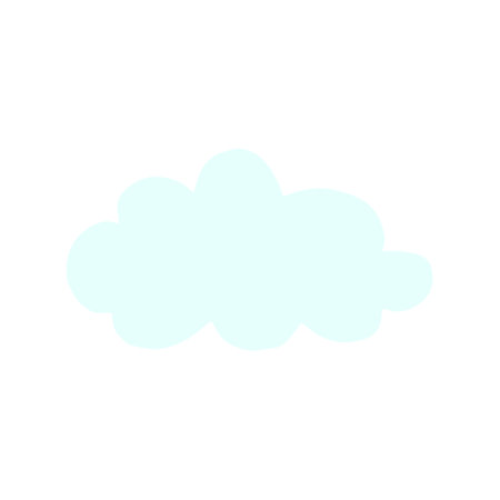 blue clouds. vector illustration hand drawn in doodle style. monochrome, scandinavian, minimalism. icon stickerのイラスト素材