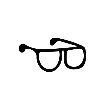 glasses hand drawn in doodle style. simple scandinavian liner. sunglasses, rim, eyesight, eyes, summer, sun. icon element sticker postcard posterのイラスト素材