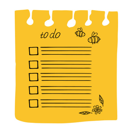 sheet template for writing plans for the day.vector illustration with drawn cute animalsのイラスト素材