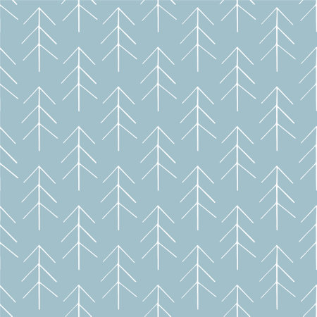 Christmas trees seamless pattern hand drawn doodle. vector, scandinavian, nordic, minimalism. textiles, wrapping paper, wallpaper winter forest christmasのイラスト素材