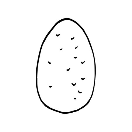 cosmetic sponge hand drawn in doodle style. minimalism, monochrome, scandinavianのイラスト素材