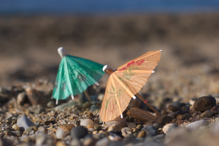 paper umbrellaの写真素材