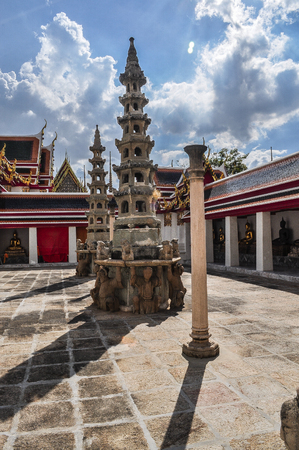 The ancient temple courtyard.の写真素材