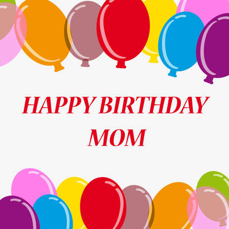 Colour balloons on white background. Vector illustration.のイラスト素材