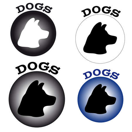 Symbol dogs on white background.Vector illustration.のイラスト素材