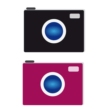 Camera on white background.Vector illustration.のイラスト素材