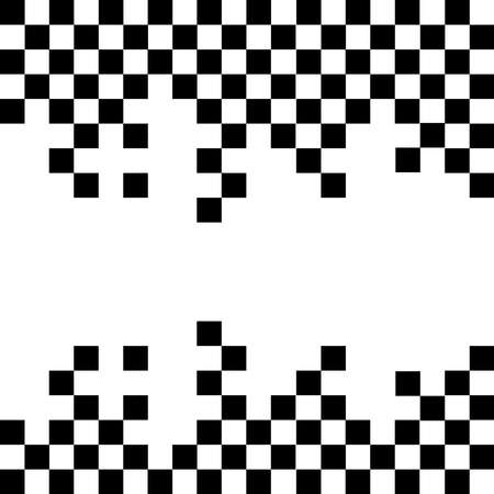 Small black quares on white background. . Vector illustration.のイラスト素材