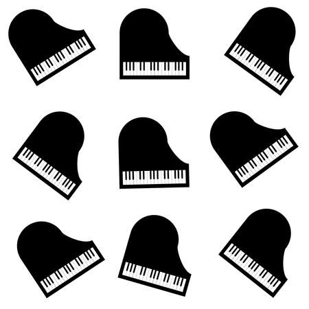 Piano on white background. Vector illustration.のイラスト素材