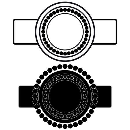 Label on white background. Vector illustration.のイラスト素材