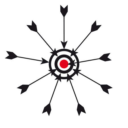 Darts on white background. Vector illustration.のイラスト素材