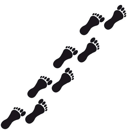 Foot on white background. Vector illustration.のイラスト素材