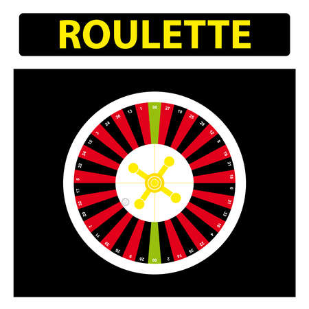 American roulette on white background. Vector illustration.のイラスト素材