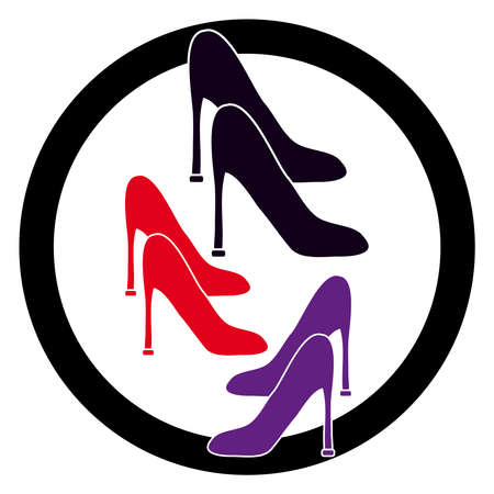 Women's shoe on white background. Vector illustration.のイラスト素材
