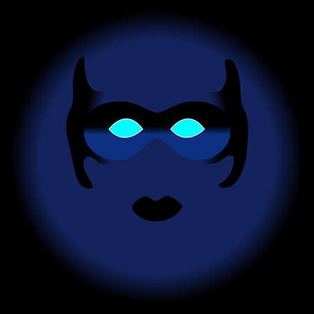 Mask on dark background. Vector illustration.のイラスト素材