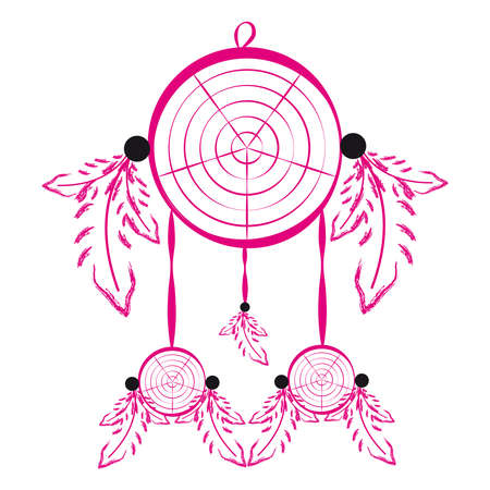 Dream catcher on white background.のイラスト素材
