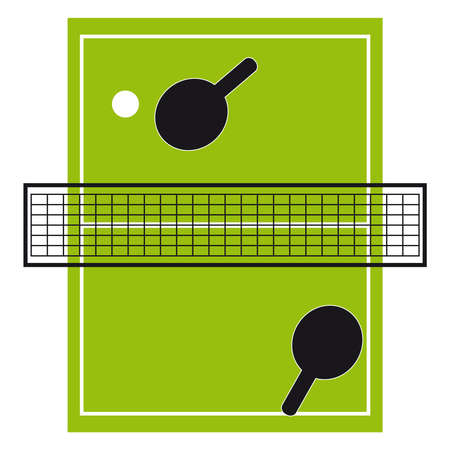 Ping pong on white background. Vector illustration.のイラスト素材