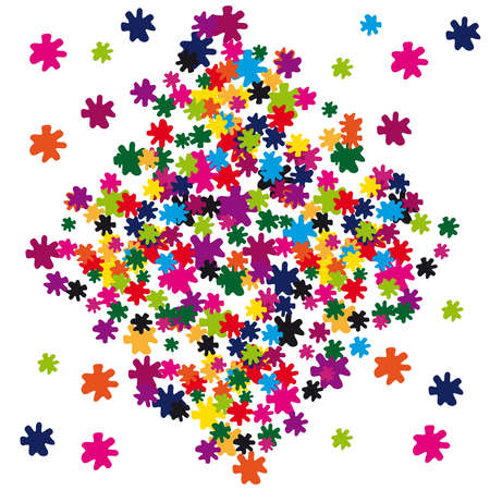 Stains on white background. Vector illustration.のイラスト素材