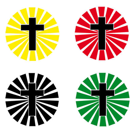 Cross on white background. Vector illustration.のイラスト素材