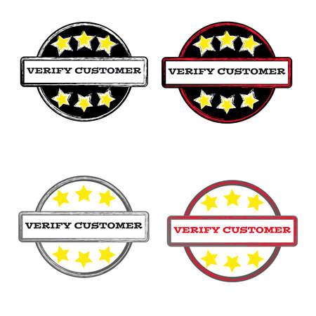 Stamps on white illustration.のイラスト素材