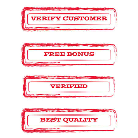 Stamps on white background. Vector illustration.のイラスト素材