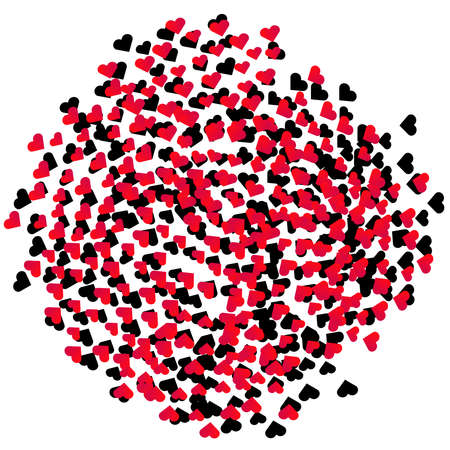 Hearts on white background. Vector illustration.のイラスト素材