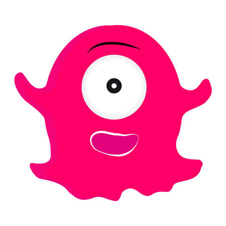 Monster on white background. Vector illustration.のイラスト素材