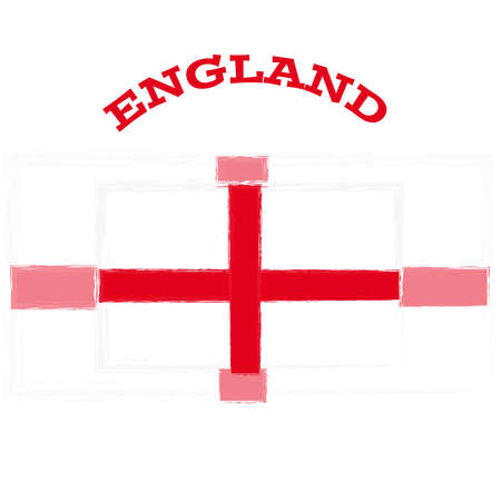 England flag on white background. Vector illustration.のイラスト素材