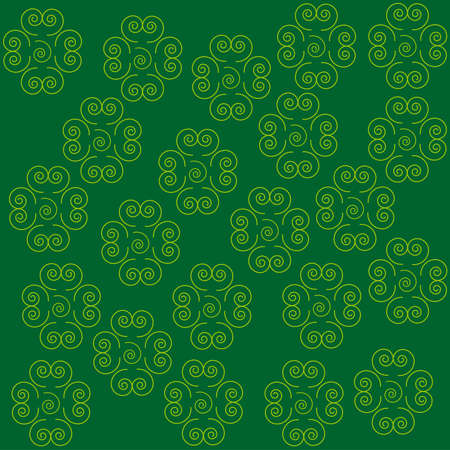 Cloverleaf on green background. Vector illustration.のイラスト素材