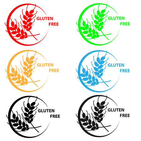 Gluten free symbol on white background. Vector illustration.のイラスト素材