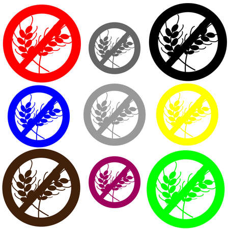 Gluten free symbol on white background. Vector illustration.のイラスト素材