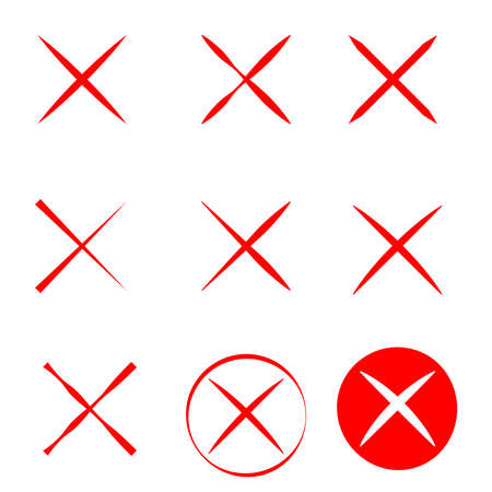 False mark on white background. Vector illustration.のイラスト素材