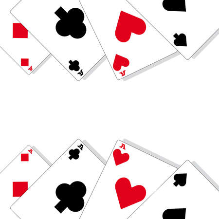 Ace on white background Vector illustration.のイラスト素材