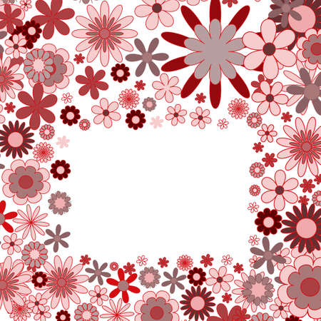 Flower background with frame . Vector illustration.のイラスト素材