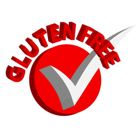 3D gluten free symbols on white background. Vector illustration.のイラスト素材