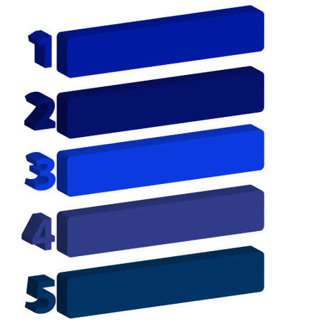 3D labels with number on white background. Vector illustration.のイラスト素材