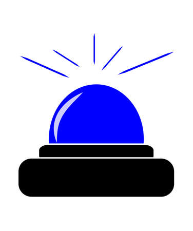 Police beacon isolated on white background. Vector illustration.のイラスト素材