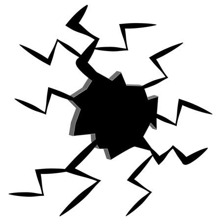 Hole isolated on white  background. Vector illustration.のイラスト素材