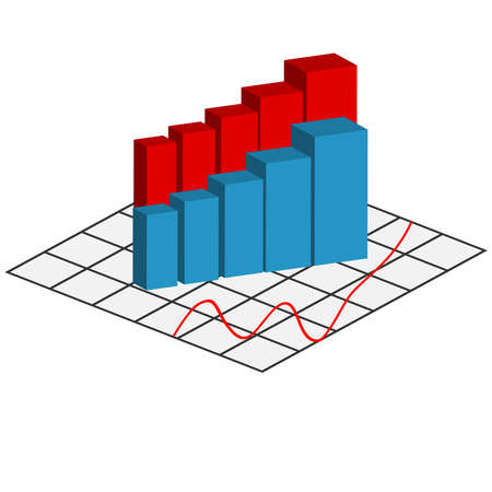 Abstract graph on white background. Vector illustration. の写真素材