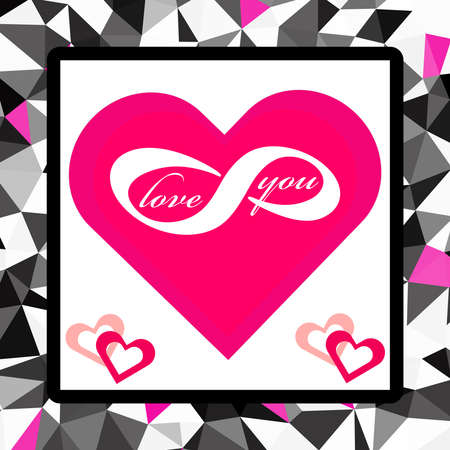 Forever love icon isolated on abstract background. Vector illustration.のイラスト素材